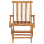 Gartenstühle mit Weinroten Kissen 4 Stk. Massivholz Teak