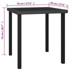 5-tlg. Garten-Essgruppe Poly Rattan Schwarz