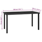 5-tlg. Garten-Essgruppe Poly Rattan Schwarz