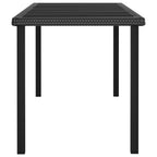 7-tlg. Garten-Essgruppe Poly Rattan Schwarz