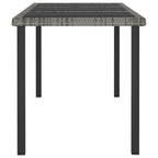 7-tlg. Garten-Essgruppe Poly Rattan Grau