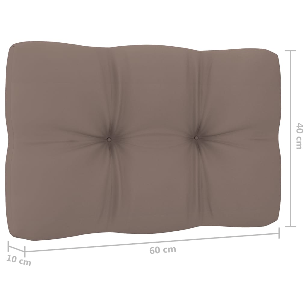 Gartenstuhl mit Taupe Kissen Imprägniertes Kiefernholz
