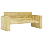 2-tlg. Garten-Lounge-Set mit Kissen Kiefernholz Imprägniert