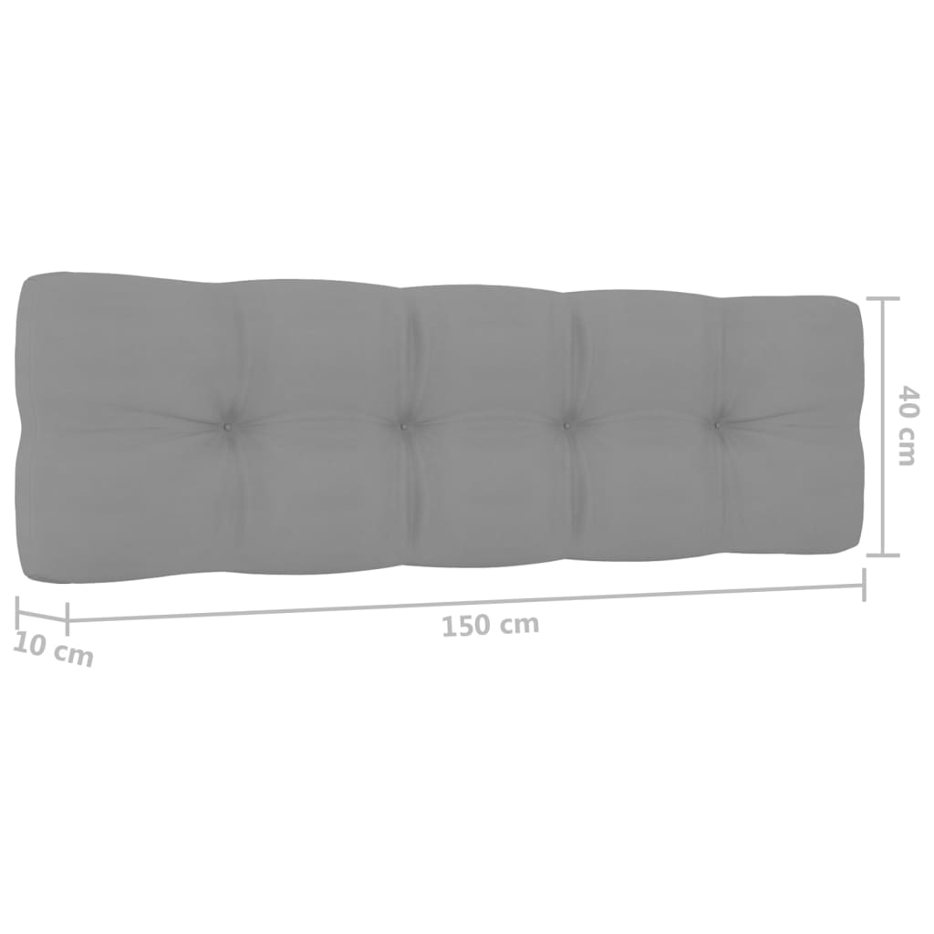 3-tlg. Garten-Lounge-Set mit Kissen Kiefernholz Imprägniert