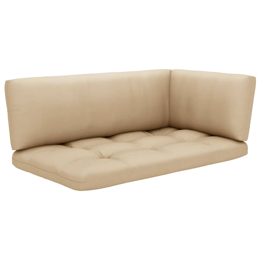 2-Sitzer-Palettensofa mit Kissen Grau Imprägniertes Kiefernholz