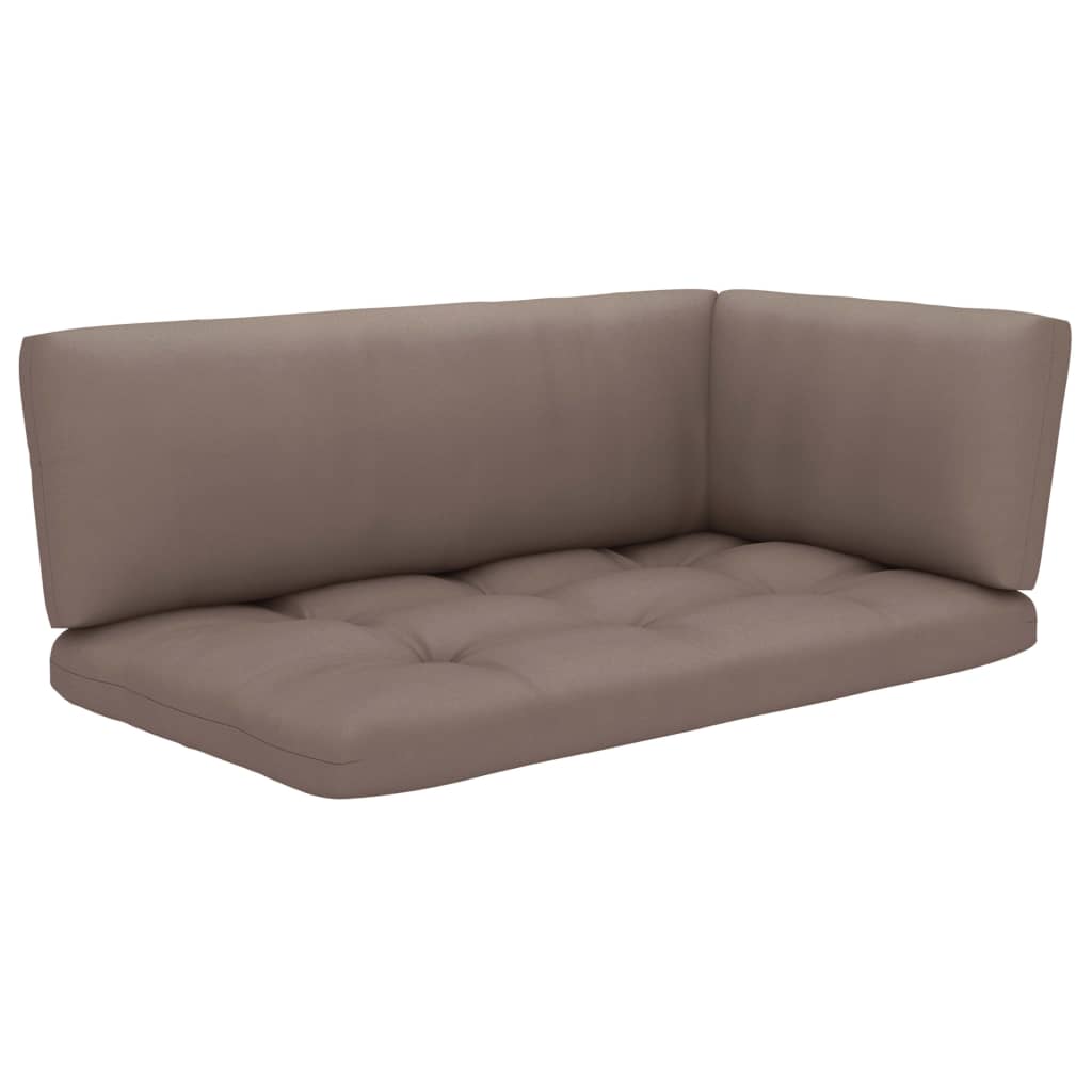 2-Sitzer-Palettensofa mit Kissen Grau Imprägniertes Kiefernholz