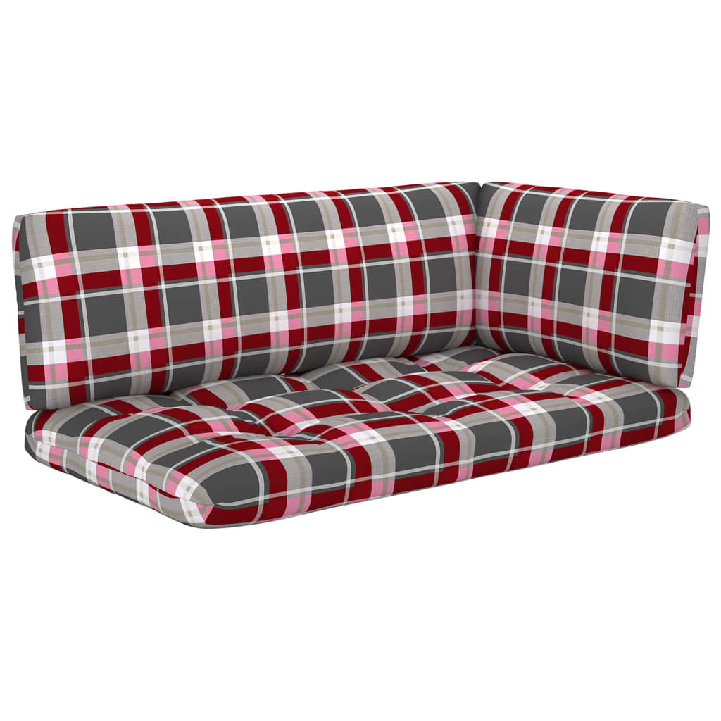 4-tlg. Paletten-Lounge-Set mit Kissen Imprägniertes Kiefernholz