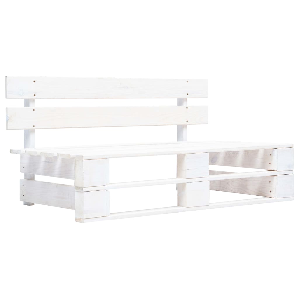 6-tlg. Paletten-Lounge-Set Weiß Imprägniertes Kiefernholz