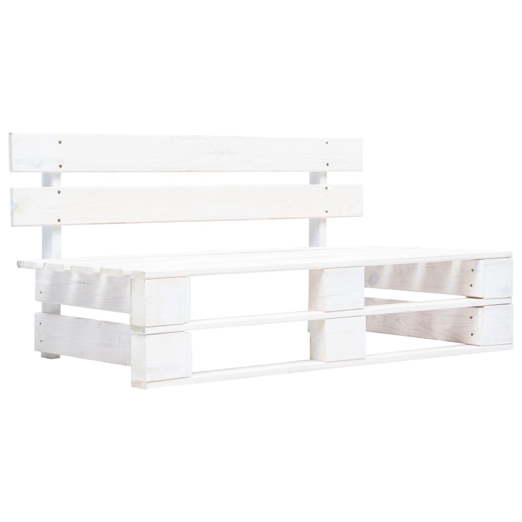 6-tlg. Paletten-Lounge-Set Weiß Imprägniertes Kiefernholz