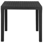 Gartentisch Grau 79x65x72 cm Kunststoff