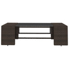6-tlg. Garten-Lounge-Set mit Kissen Braun Poly Rattan