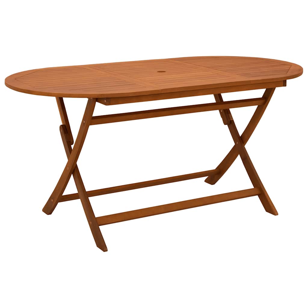 Klappbarer Gartentisch 160x85x75 cm Massivholz Eukalyptus