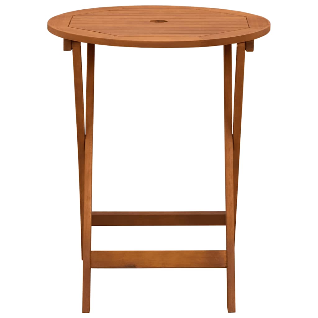 Klappbarer Gartentisch Ø60x75 cm Massivholz Eukalyptus