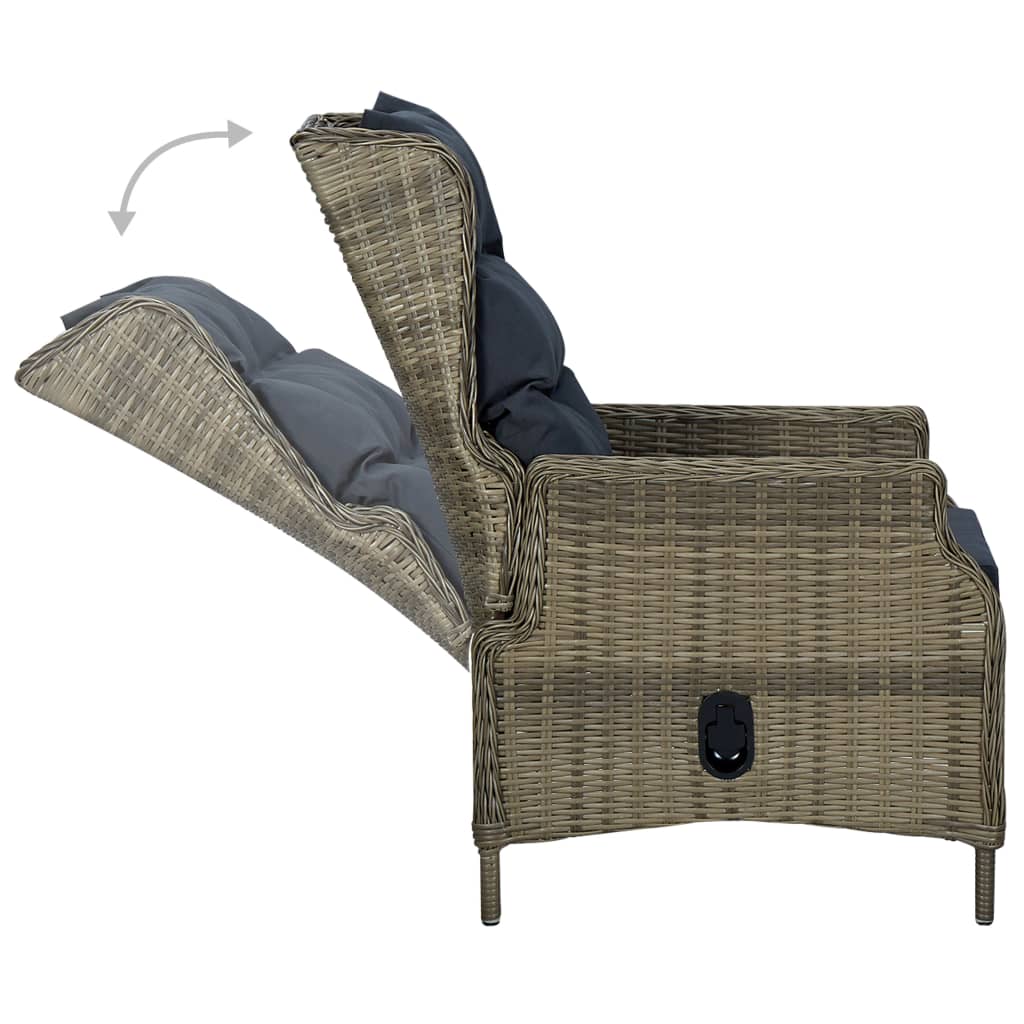 5-tlg. Garten-Essgruppe Braun