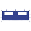 Pavillon-Seitenwand mit Fenstern 6x2 m Blau