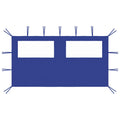 Pavillon-Seitenwand mit Fenstern 4x2 m Blau