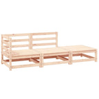 3-tlg. Garten-Lounge-Set Massivholz Kiefer
