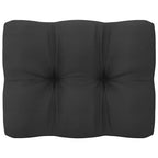 Garten-Mittelsofa mit Anthrazit Kissen Weiß Massivholz Kiefer