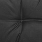 Garten-Mittelsofa mit Anthrazit Kissen Weiß Massivholz Kiefer