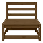 2tlg. Garten-Lounge-Set mit Kissen Honigbraun Massivholz Kiefer