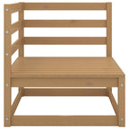 2-tlg. Garten-Lounge-Set Kissen Honigbraun Massivholz Kiefer