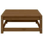 2-tlg. Garten-Lounge-Set Kissen Honigbraun Massivholz Kiefer