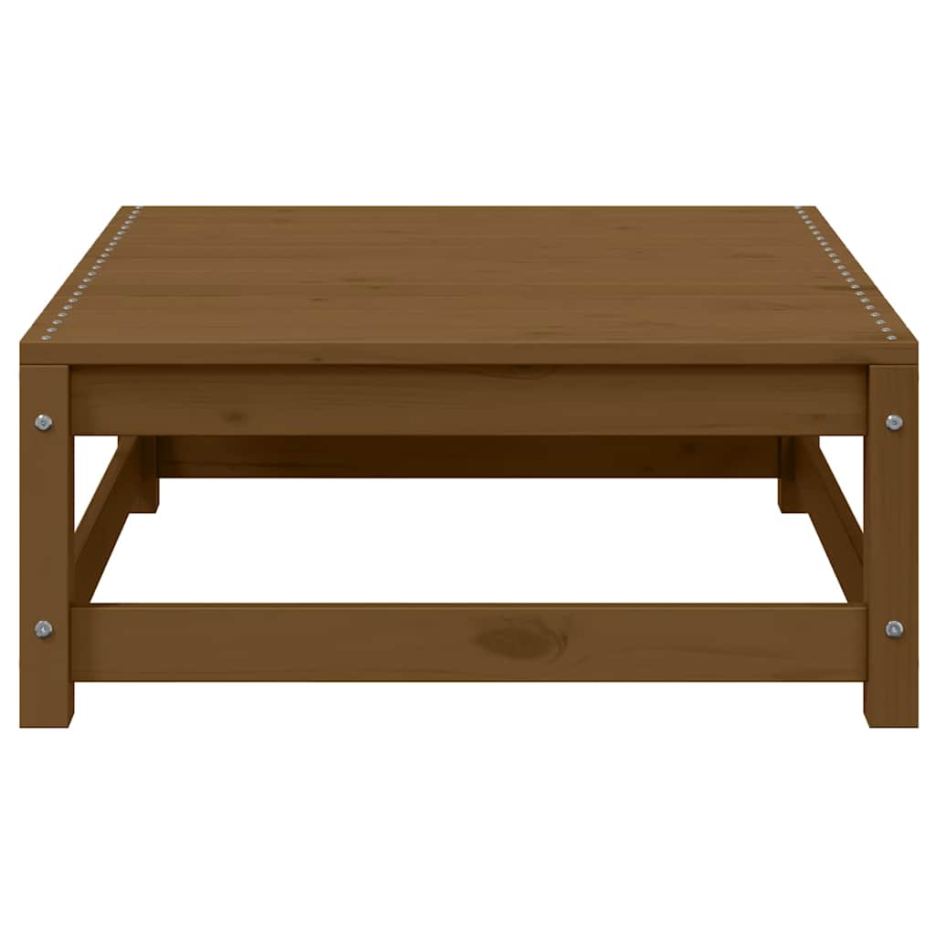 2-tlg. Garten-Lounge-Set Kissen Honigbraun Massivholz Kiefer
