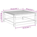 2-tlg. Garten-Lounge-Set Kissen Honigbraun Massivholz Kiefer