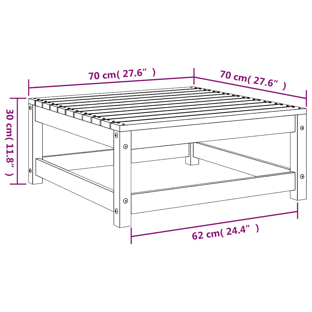 2-tlg. Garten-Lounge-Set Kissen Honigbraun Massivholz Kiefer