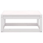 2-tlg. Garten-Lounge-Set mit Kissen Weiß Kiefer Massivholz