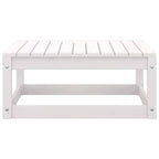 2-tlg. Garten-Lounge-Set mit Kissen Weiß Kiefer Massivholz