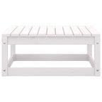 3-tlg. Garten-Lounge-Set mit Kissen Weiß Kiefer Massivholz