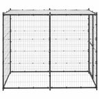 Outdoor-Hundezwinger Stahl mit Überdachung 110x220x180 cm