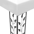 Pavillon mit LED-Lichterkette 3x3 m Weiß