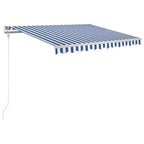 Markise Automatisch Einziehbar 300x250 cm Blau und Weiß