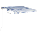 Markise Automatisch Einziehbar 300x250 cm Blau und Weiß