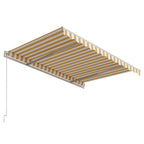 Markise Automatisch Einziehbar 300x250 cm Gelb und Weiß