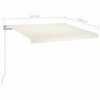 Markise Manuell Einziehbar 350x250 cm Creme