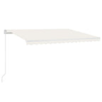 Markise Manuell Einziehbar mit LED 450x300 cm Creme