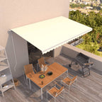 Markise Automatisch Einziehbar 500x300 cm Creme