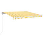 Markise Automatisch Einziehbar 400x350 cm Gelb und Weiß