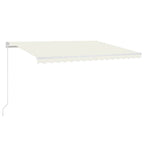 Markise Manuell Einziehbar mit LED 450x350 cm Creme