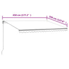 Markise Automatisch Einziehbar 450x350 cm Anthrazit
