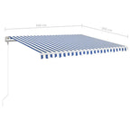 Automatische Markise mit LED & Windsensor 450x350 Blau und Weiß