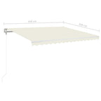 Automatische Markise mit LED & Windsensor 450x350 cm Creme