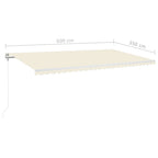 Automatische Markise mit LED & Windsensor 600x350 cm Creme