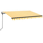 Markise Automatisch Einziehbar 350x250 cm Gelb und Weiß