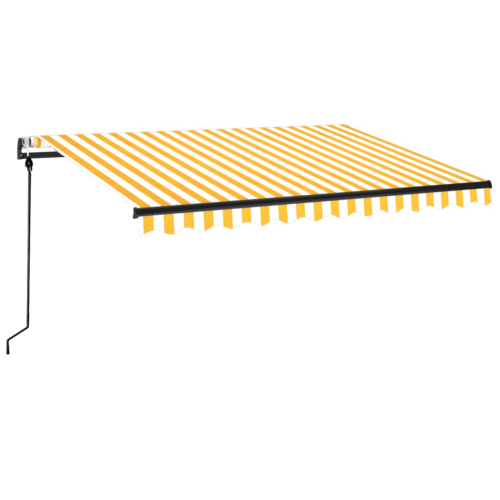 Markise Automatisch Einziehbar 350x250 cm Gelb und Weiß