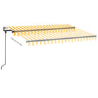 Markise Automatisch Einziehbar 350x250 cm Gelb und Weiß