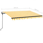Markise Automatisch Einziehbar 350x250 cm Gelb und Weiß